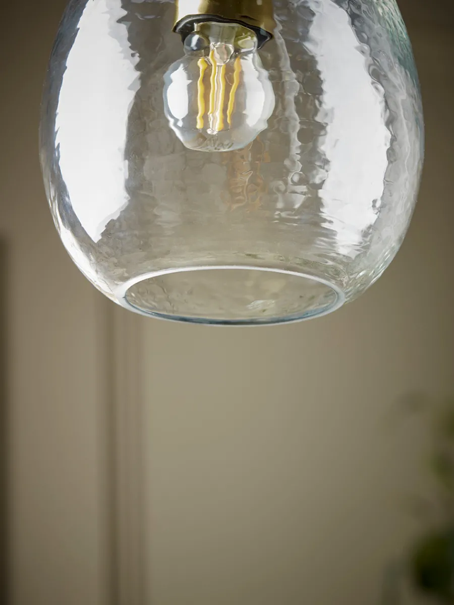 Cox & Cox Pendants<Dimpled Glass Pendant - Dome