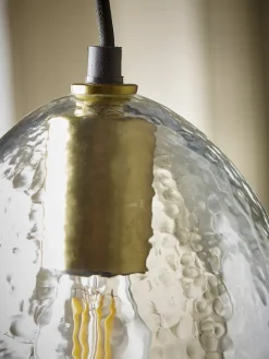 Cox & Cox Pendants<Dimpled Glass Pendant - Dome