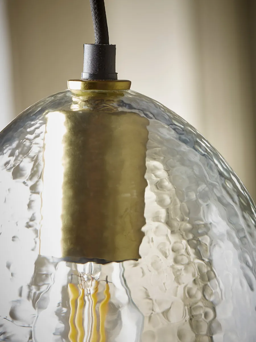 Cox & Cox Pendants<Dimpled Glass Pendant - Dome