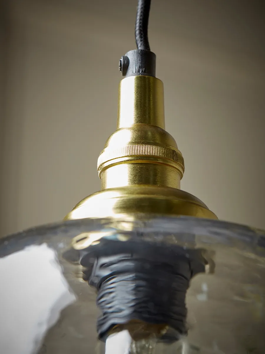 Cox & Cox Pendants<Dimpled Glass Pendant - Squoval