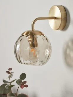 Cox & Cox Wall Lights<Dimpled Glass Wall Light