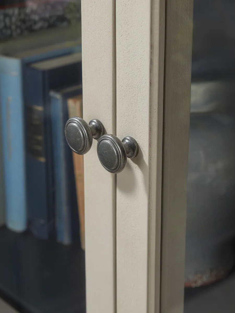 Cox & Cox Cabinets<Distressed Birch Display Cabinet