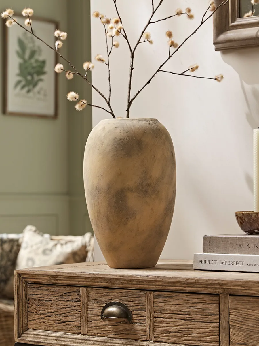 Cox & Cox Vases<Distressed Cement Vase