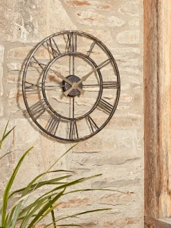 Cox & Cox Decorative Outdoors<Distressed Indoor Outdoor Clock - Medium