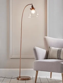 Cox & Cox Floor Lamps<Domed Glass Floor Lamp - Copper