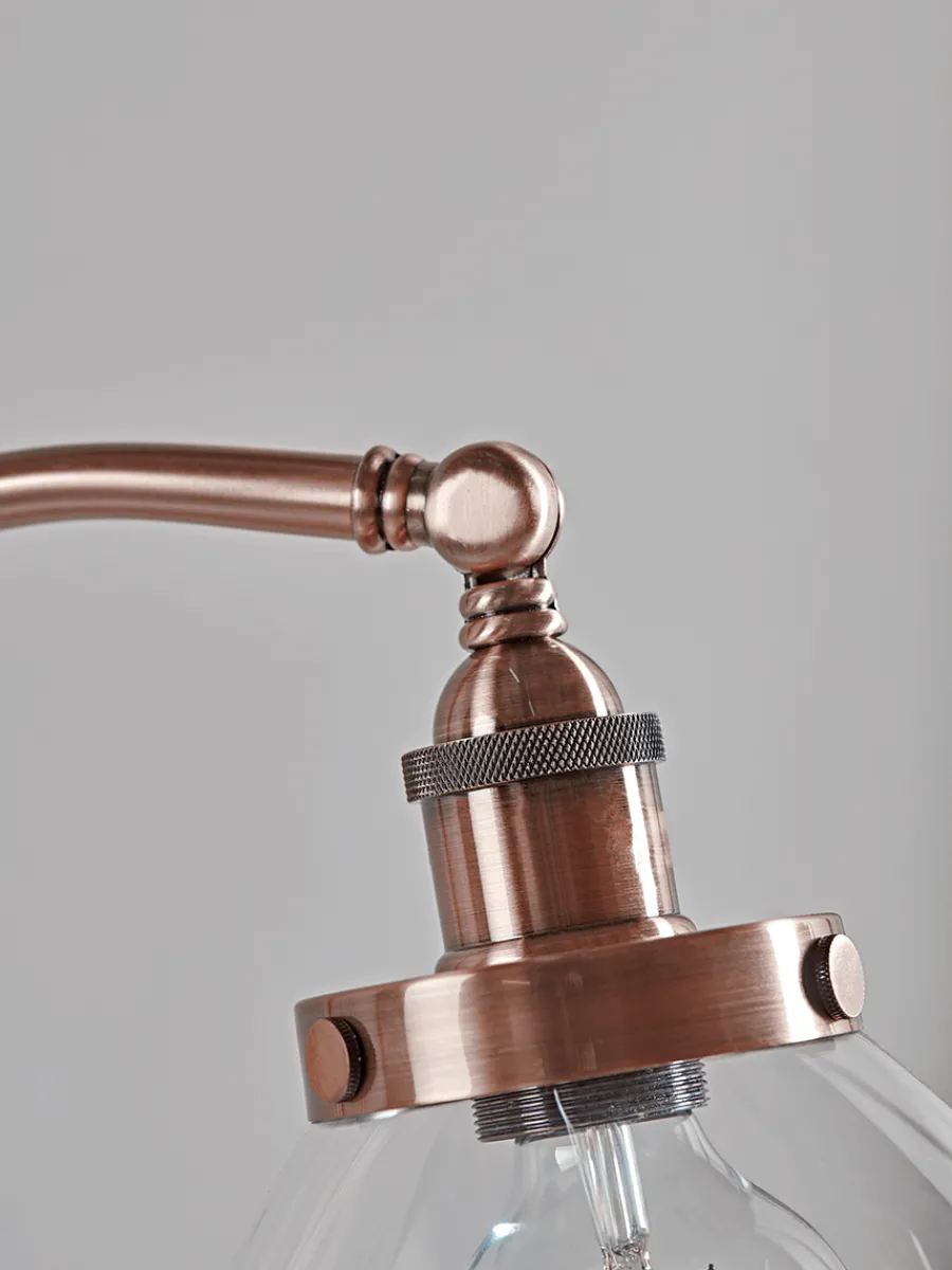 Cox & Cox Floor Lamps<Domed Glass Floor Lamp - Copper