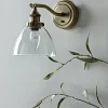 Cox & Cox Wall Lights<Domed Glass Wall Light - Brass