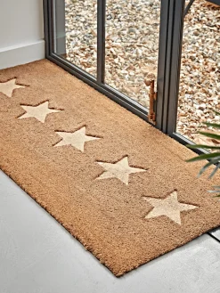 Cox & Cox Doormats|Doormats<Embossed Stars Doormat - Double