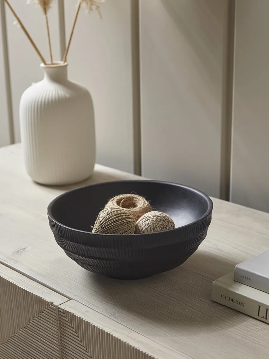 Cox & Cox Bowls, Dishes & Trinket Boxes<Etched Mango Wood Bowl - Large