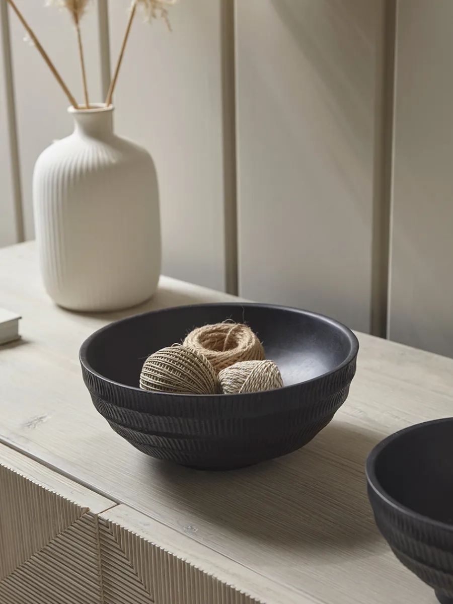 Cox & Cox Bowls, Dishes & Trinket Boxes<Etched Mango Wood Bowl - Large