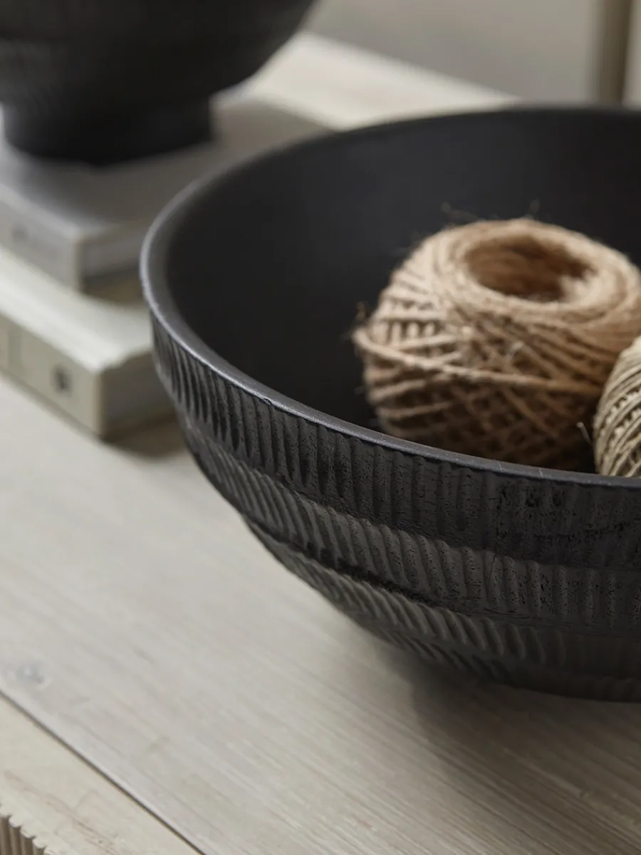 Cox & Cox Bowls, Dishes & Trinket Boxes<Etched Mango Wood Bowl - Small