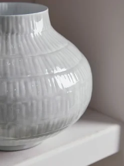 Cox & Cox Vases<Etched Metal Vase - Grey