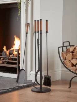 Cox & Cox Fireside<Faux Leather Fireside Set