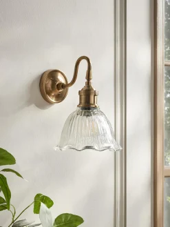 Cox & Cox Wall Lights<Flower Glass Wall Light