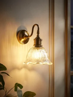 Cox & Cox Wall Lights<Flower Glass Wall Light