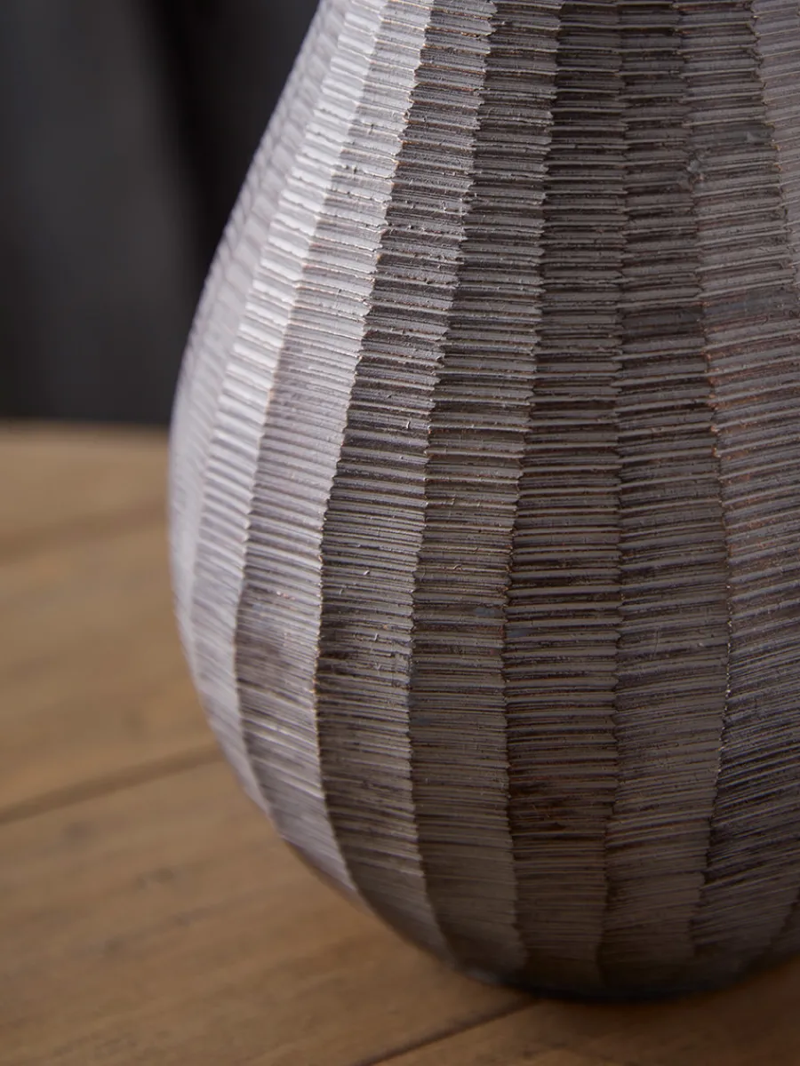 Cox & Cox Vases<Fluted Metal Vase