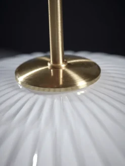 Cox & Cox Pendants<Fluted Milky Glass Pendant - Oval