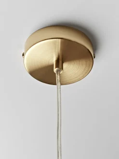 Cox & Cox Pendants<Fluted Milky Glass Pendant - Oval