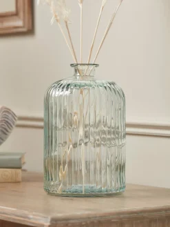 Cox & Cox Vases<Fluted Recycled Glass Bottle Vase