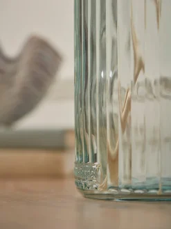 Cox & Cox Vases<Fluted Recycled Glass Bottle Vase