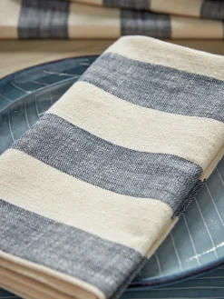 Cox & Cox Kitchen Accessories & Tableware<Four Cotton Napkins - Nautical Stripe