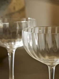 Cox & Cox Kitchen Accessories & Tableware|Glassware<Four Fluted Champagne Coupes
