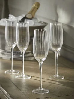 Cox & Cox Kitchen Accessories & Tableware|Glassware<Four Fluted Champagne Flutes