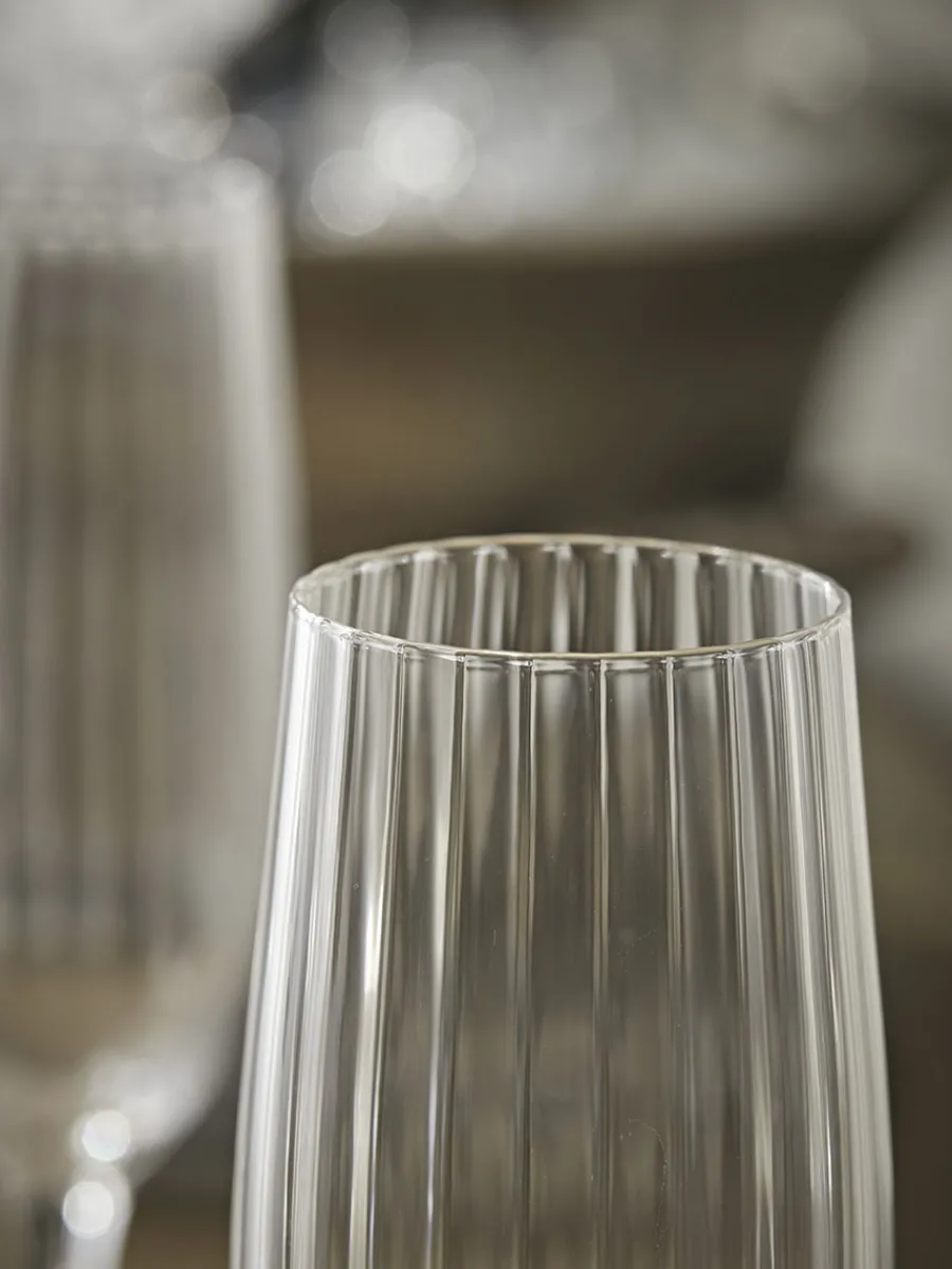 Cox & Cox Kitchen Accessories & Tableware|Glassware<Four Fluted Champagne Flutes