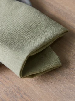Cox & Cox Kitchen Accessories & Tableware<Four Linen & Cotton Napkins - Sage