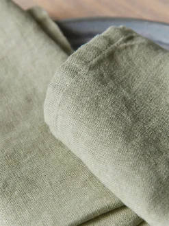 Cox & Cox Kitchen Accessories & Tableware<Four Linen & Cotton Napkins - Sage