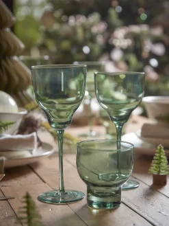 Cox & Cox Kitchen Accessories & Tableware|Glassware<Four Olive Wine Glasses