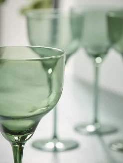 Cox & Cox Kitchen Accessories & Tableware|Glassware<Four Olive Wine Glasses
