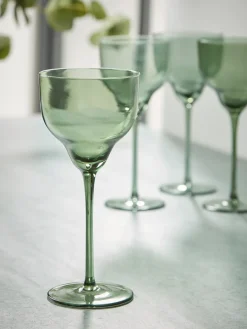Cox & Cox Kitchen Accessories & Tableware|Glassware<Four Olive Wine Glasses