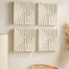 Cox & Cox Wall Art<Four Textured Wall Art Tiles