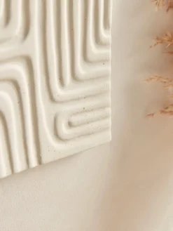 Cox & Cox Wall Art<Four Textured Wall Art Tiles