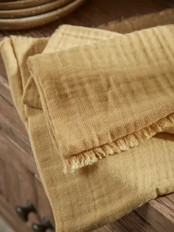 Cox & Cox Kitchen Accessories & Tableware<Four Waffle Napkins - Ochre