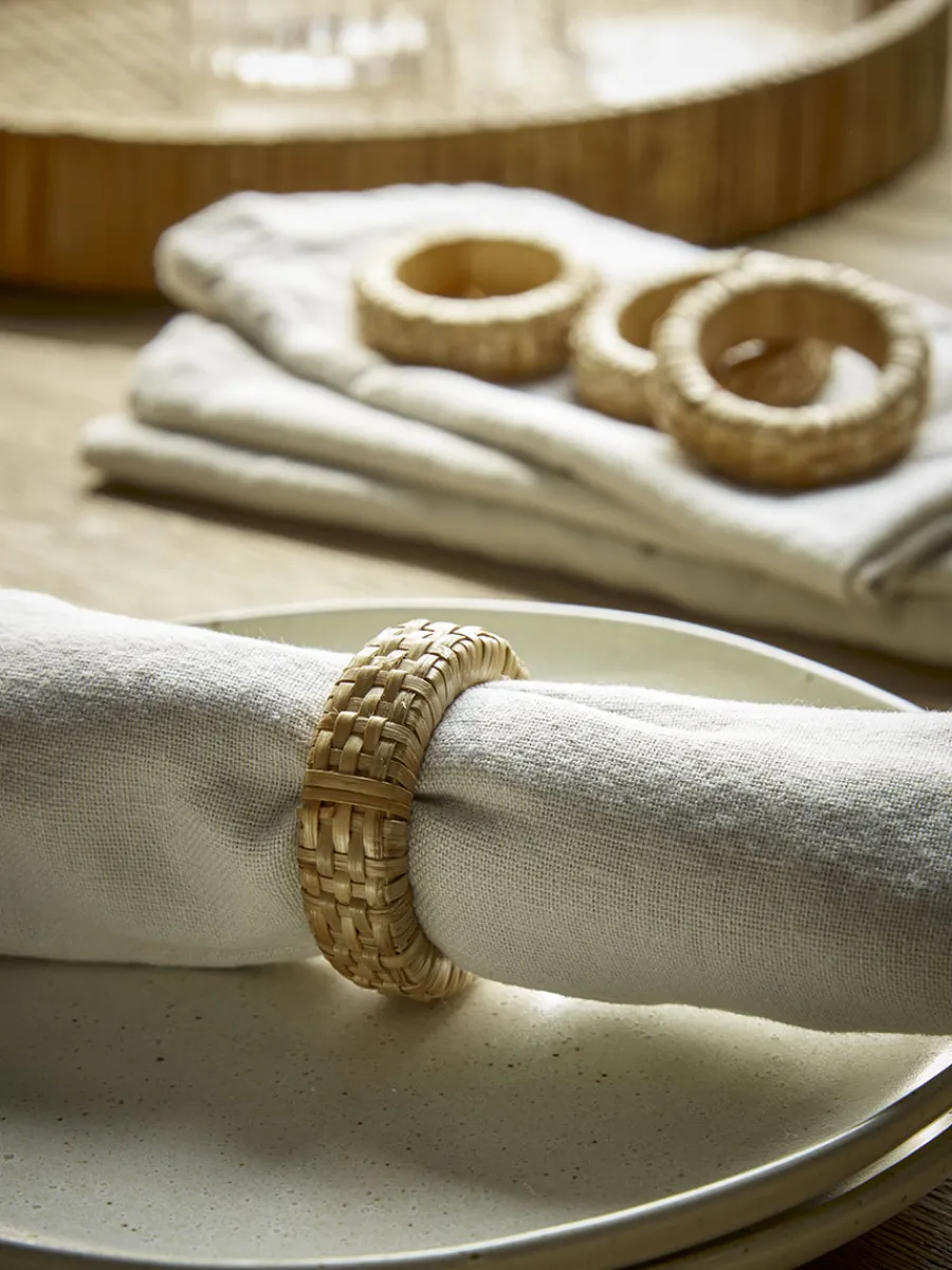 Cox & Cox Kitchen Accessories & Tableware<Four Woven Napkin Rings