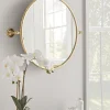 Cox & Cox Round Mirrors|Bathroom Mirrors<French Round Wall Mirror - Brass