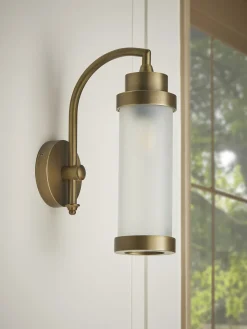 Cox & Cox Wall Lights|Outdoor Wall Lights<Frosted Pillar Wall Light