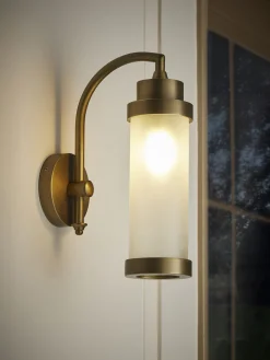 Cox & Cox Wall Lights|Outdoor Wall Lights<Frosted Pillar Wall Light