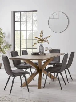 Cox & Cox Dining Tables<Geo Rustic Oak Dining Table