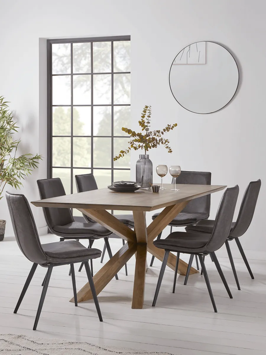 Cox & Cox Dining Tables<Geo Rustic Oak Dining Table