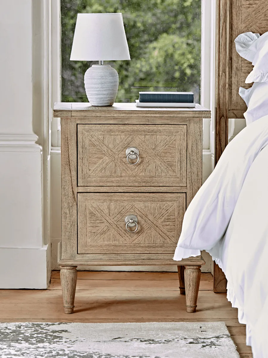 Cox & Cox Bedside Tables|Bedside Tables<Geometric Parquet Bedside Table