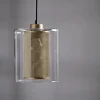 Cox & Cox Pendants<Glass & Brass Mesh Pendant