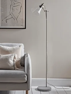 Cox & Cox Floor Lamps<Glass & Concrete Floor Lamp