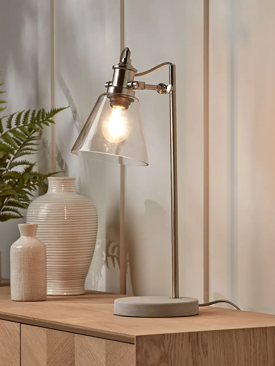 Cox & Cox Table Lamps<Glass & Concrete Table Lamp