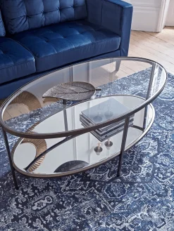 Cox & Cox Coffee Tables<Glass Display Coffee Table - Aged Bronze