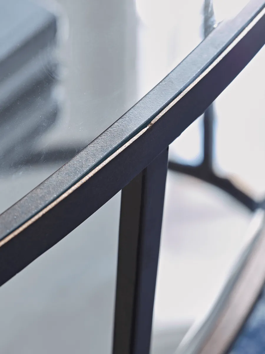 Cox & Cox Coffee Tables<Glass Display Coffee Table - Aged Bronze