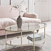 Cox & Cox Coffee Tables<Glass Display Coffee Table - Soft Gold