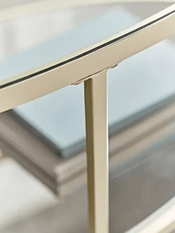 Cox & Cox Coffee Tables<Glass Display Coffee Table - Soft Gold